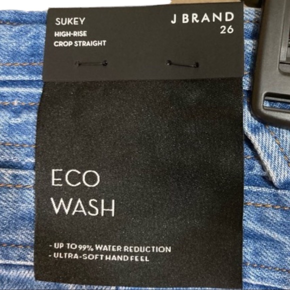 J Brand Sukey Crop High Waist Raw Hem Wide Leg Jeans x Revolve sz 26 & 28  NWT - Picture 13 of 14